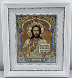 Ікони "Вінчальна пара" (літ. куп. ж-б., рам. біл., пр.) 26х23см