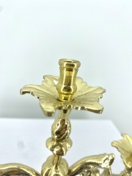 Підсвічник настільний, на 3 свічки, латунь, 33,5х25 №12 - 1