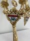 Трисвічник великодній з іконою №17, позолота 29х11см